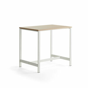 Stôl VARIOUS, 1200x800x1050 mm, biela, dub