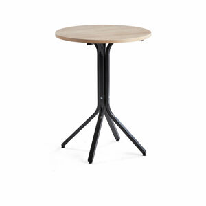 Stôl VARIOUS, Ø700x900 mm, čierna, dub