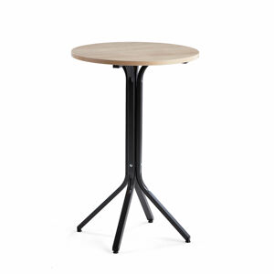 Stôl VARIOUS, Ø700x1050 mm, čierna, dub
