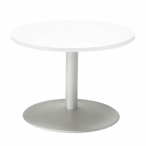 Konferenčný stolík MONTY, Ø700 mm, biela / šedá