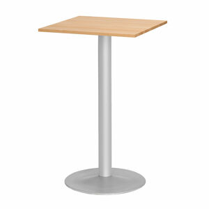 Barový stôl SIRI, 700x700 mm, buk, šedá podnož