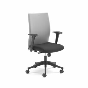Kancelárska stolička s odnímateľným poťahom MILTON, šedá / čierna