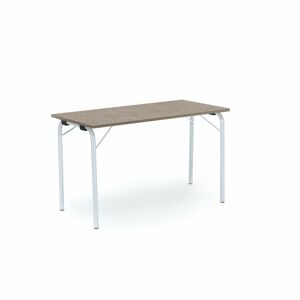 Skladací stôl NICKE, 1200x500x720 mm, linoleum - svetlošedá, strieborná