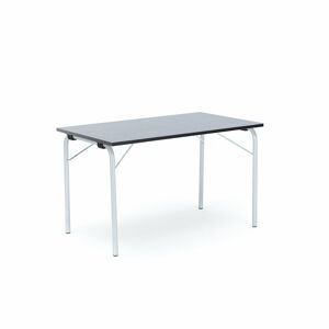 Skladací stôl NICKE, 1200x700x720 mm, linoleum - tmavošedá, strieborná