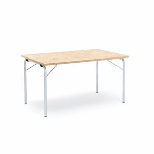 Skladací stôl NICKE, 1400x800x720 mm, linoleum - béžová, galvanizovaný