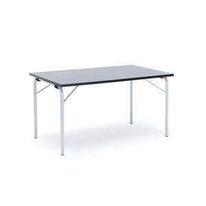 Skladací stôl NICKE, 1400x800x720 mm, linoleum - tmavošedá, galvanizovaný