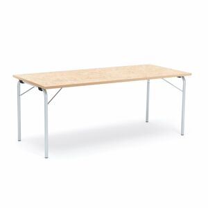 Skladací stôl NICKE, 1800x800x720 mm, linoleum - béžová, galvanizovaný