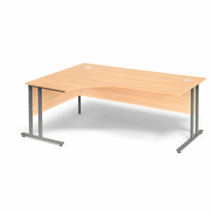Rohový kancelársky pracovný stôl FLEXUS, ľavý, 1800x1200 mm, buk