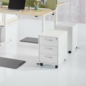 Kancelársky kontajner FLEXUS, 3 zásuvky, 600x400x600 mm, biely