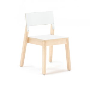 Detská stolička LOVE, V 380 mm, breza, laminát - biela