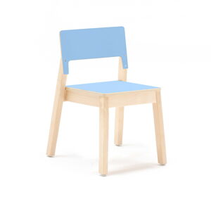 Detská stolička LOVE, V 380 mm, breza, laminát - modrá