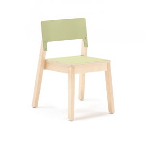 Detská stolička LOVE, V 380 mm, breza, laminát - zelená