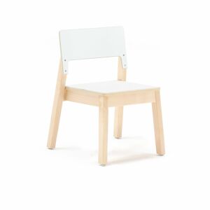 Detská stolička LOVE, V 350 mm, breza, laminát - biela