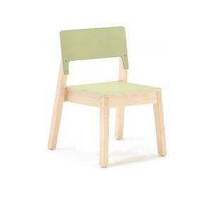 Detská stolička LOVE, V 350 mm, breza, laminát - zelená