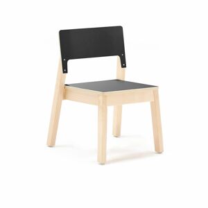 Detská stolička LOVE, V 350 mm, breza, laminát - čierna