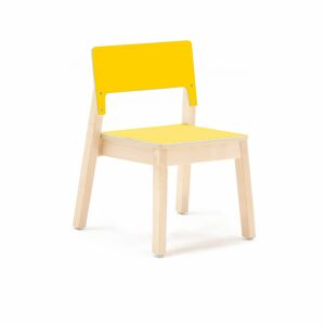 Detská stolička LOVE, V 350 mm, breza, laminát - žltá