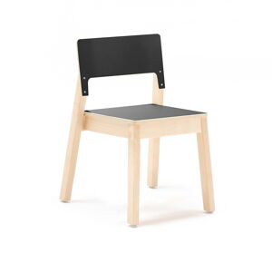 Detská stolička LOVE, V 380 mm, breza, laminát - čierna