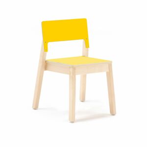 Detská stolička LOVE, V 380 mm, breza, laminát - žltá