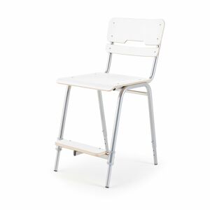 Študentská stolička EGO, V 450-600 mm, biela