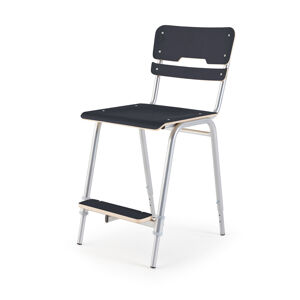 Študentská stolička EGO, V 450-600 mm, čierna