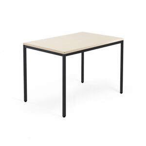 Kancelársky pracovný stôl QBUS, 1200x800 mm, breza/čierna
