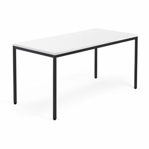 Kancelársky pracovný stôl QBUS, 1600x800 mm, biela/čierna
