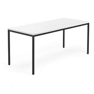 Kancelársky pracovný stôl QBUS, 1800x800 mm, biela/čierna