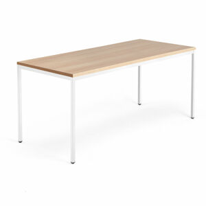 Kancelársky pracovný stôl QBUS, 1800x800 mm, dub/biela