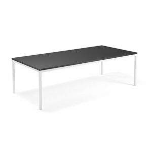 Rokovací stôl MODULUS, 2400x1200 mm, 4 nohy, biela / čierna