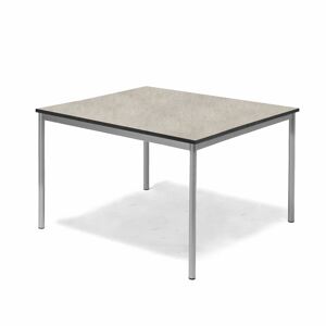 Stôl SONITUS, 1200x1200x720 mm, linoleum - šedá, strieborná