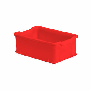 Prepravka plastová PRYCE, 400x300x165 mm, 14 L, červená
