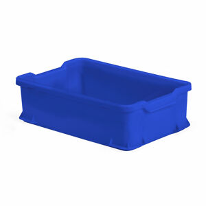Prepravka plastová PRYCE, 600x400x145 mm, 24 L, modrá
