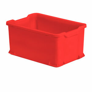 Plastová prepravka PRYCE, 600x400x330 mm, 54 L, červená