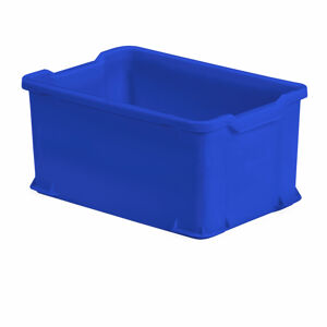 Plastová prepravka PRYCE, 600x400x330 mm, 54 L, modrá