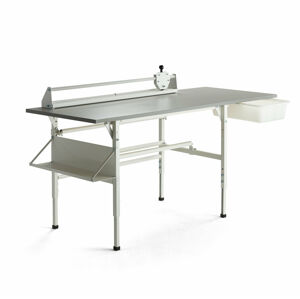 Dielenský baliaci stôl SEND, 2000x800 mm, šedý