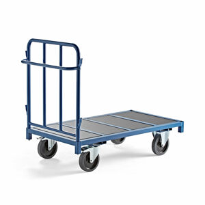 Plošinový vozík, 1300x700 mm, nosnosť 1200 kg, modrý