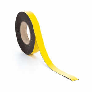 Magnetická páska s vinylovým povrchom Š 25 x D 2000 mm, žltá