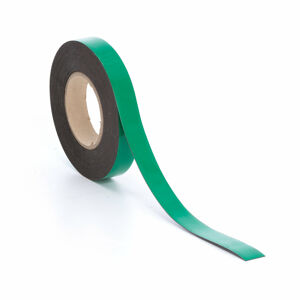 Magnetická páska, 25 mm, zelená