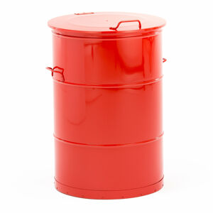 Kovová nádoba na horľavý odpad LISTON, 160 L, červená
