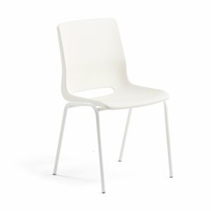 Školská stolička ANA, V 450 mm, biela, biela