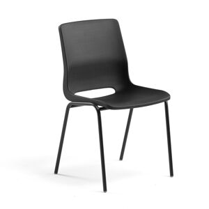 Školská stolička ANA, V 450 mm, čierna, čierna
