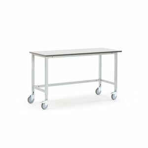 Mobilný dielenský stôl MOTION, manuálne nastaviteľný, 1500x600 mm