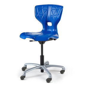 Školská stolička ALDA V, s kolieskami, modrá