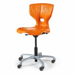 Školská stolička ALDA V, s kolieskami, oranžová