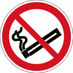 Bezpečnostné značenie" Zákaz fajčiť, hliník, Ø 200 mm