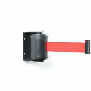 Bariérový systém, 180°, D 4500 mm, čierny, červená páska