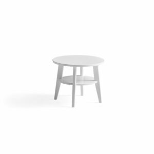Konferenčný stolík HOLLY, Ø 600x500 mm, biely