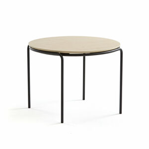 Konferenčný stolík ASHLEY, Ø770 x 530 mm, čierna, breza