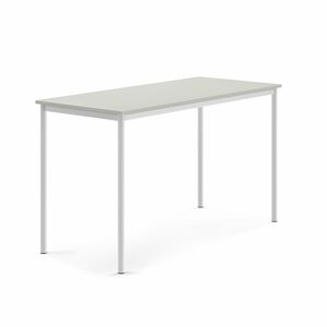 Stôl SONITUS, 1600x700x900 mm, akustický HPL - šedá, biela