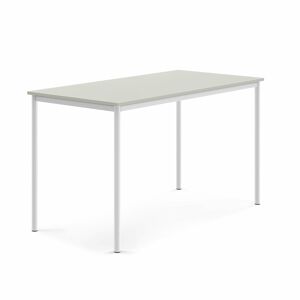 Stôl SONITUS, 1600x800x900 mm, laminát - šedá, biela